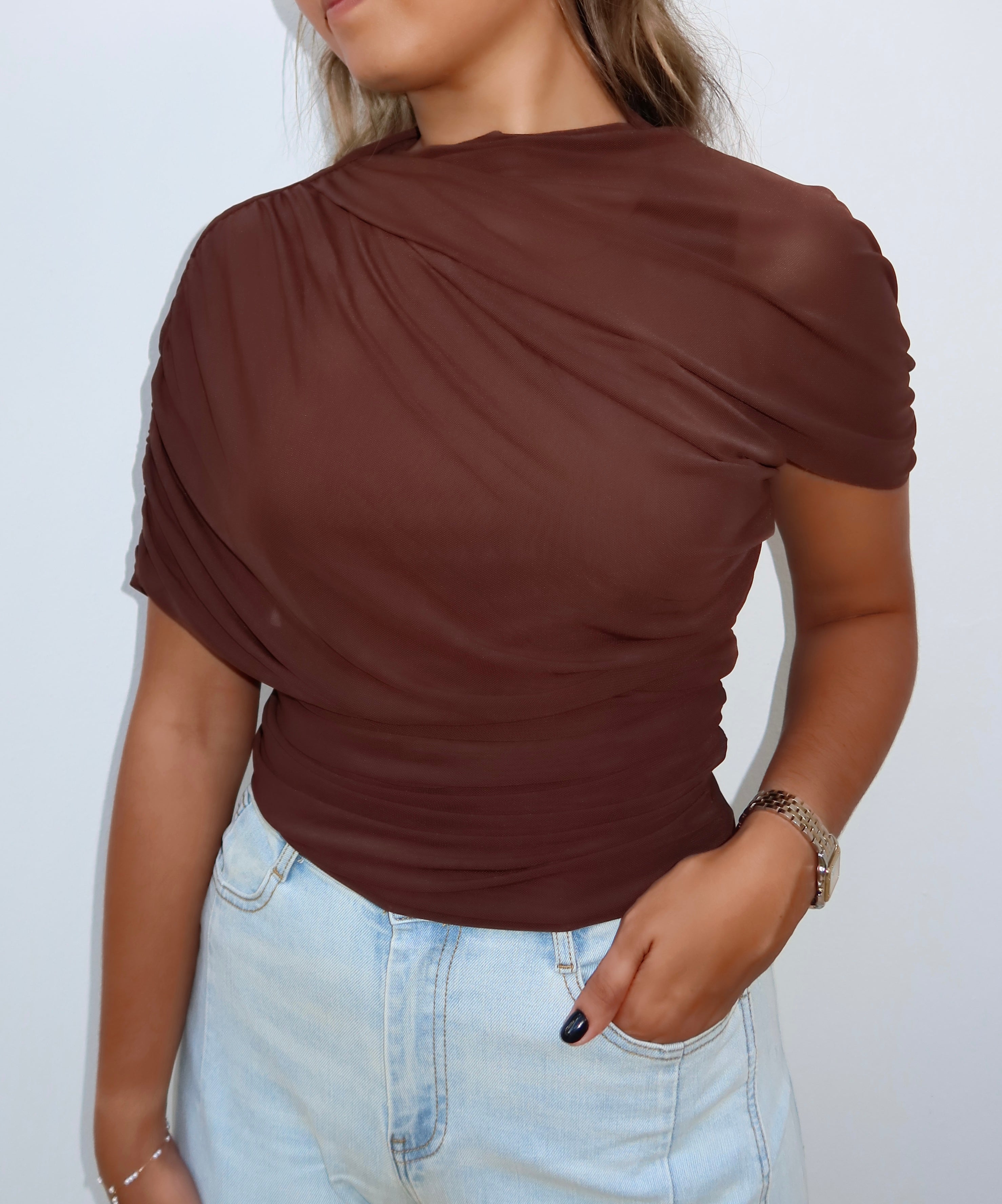 Lillian Brown Top